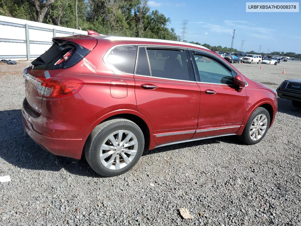 2017 Buick Envision Essence VIN: LRBFXBSA7HD008378 Lot: 80862524