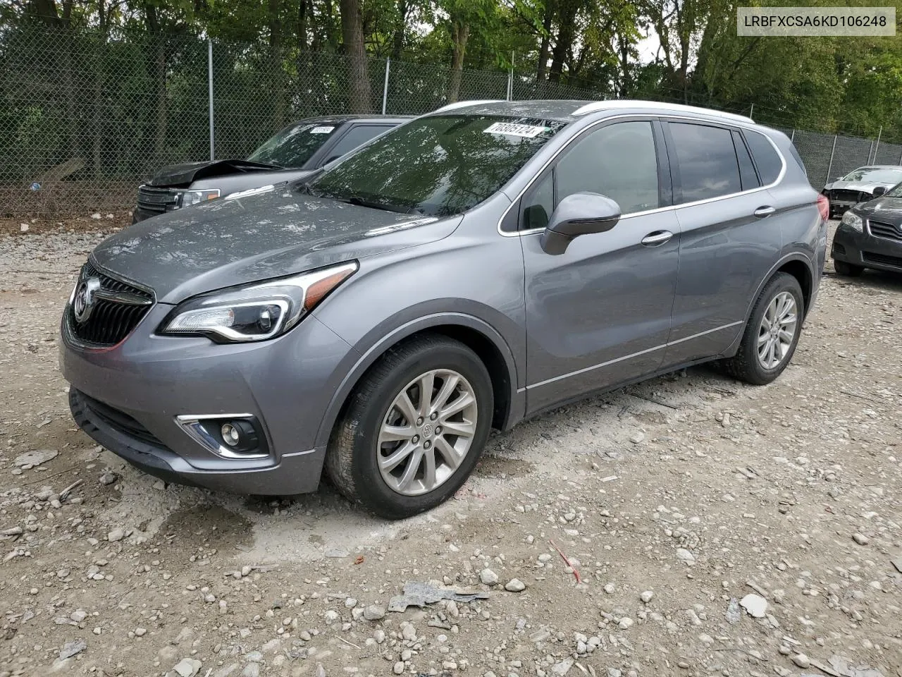 2019 Buick Envision Essence VIN: LRBFXCSA6KD106248 Lot: 70305124