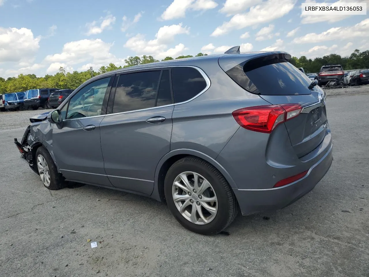 2020 Buick Envision Preferred VIN: LRBFXBSA4LD136053 Lot: 68149394