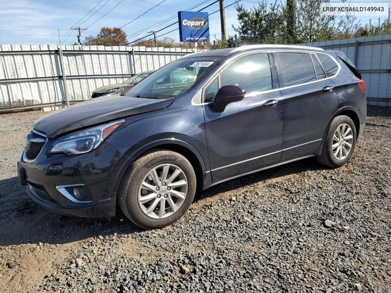 2020 Buick Envision Essence VIN: LRBFXCSA6LD149943 Lot: 78521454