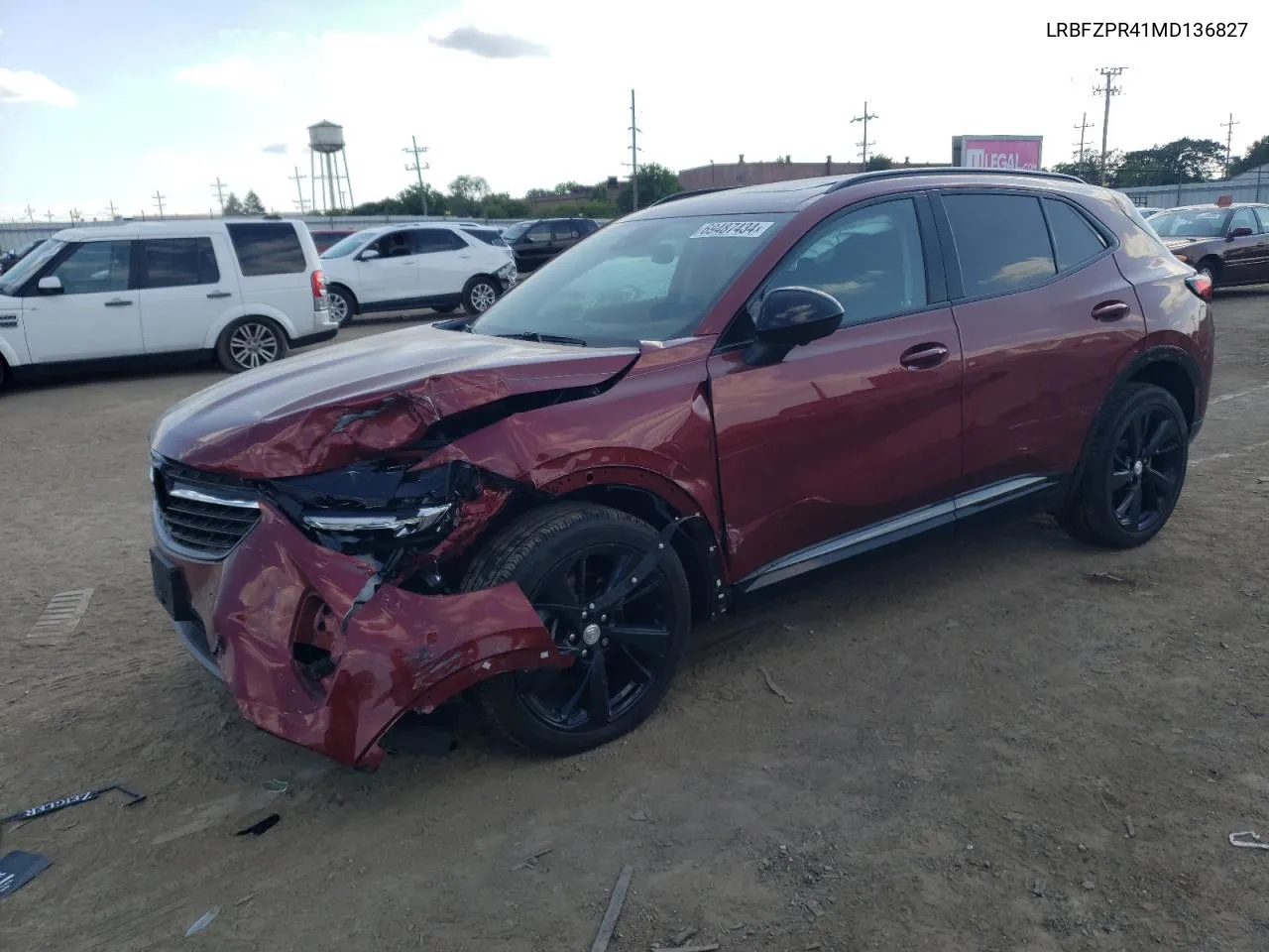 2021 Buick Envision Essence VIN: LRBFZPR41MD136827 Lot: 69487434