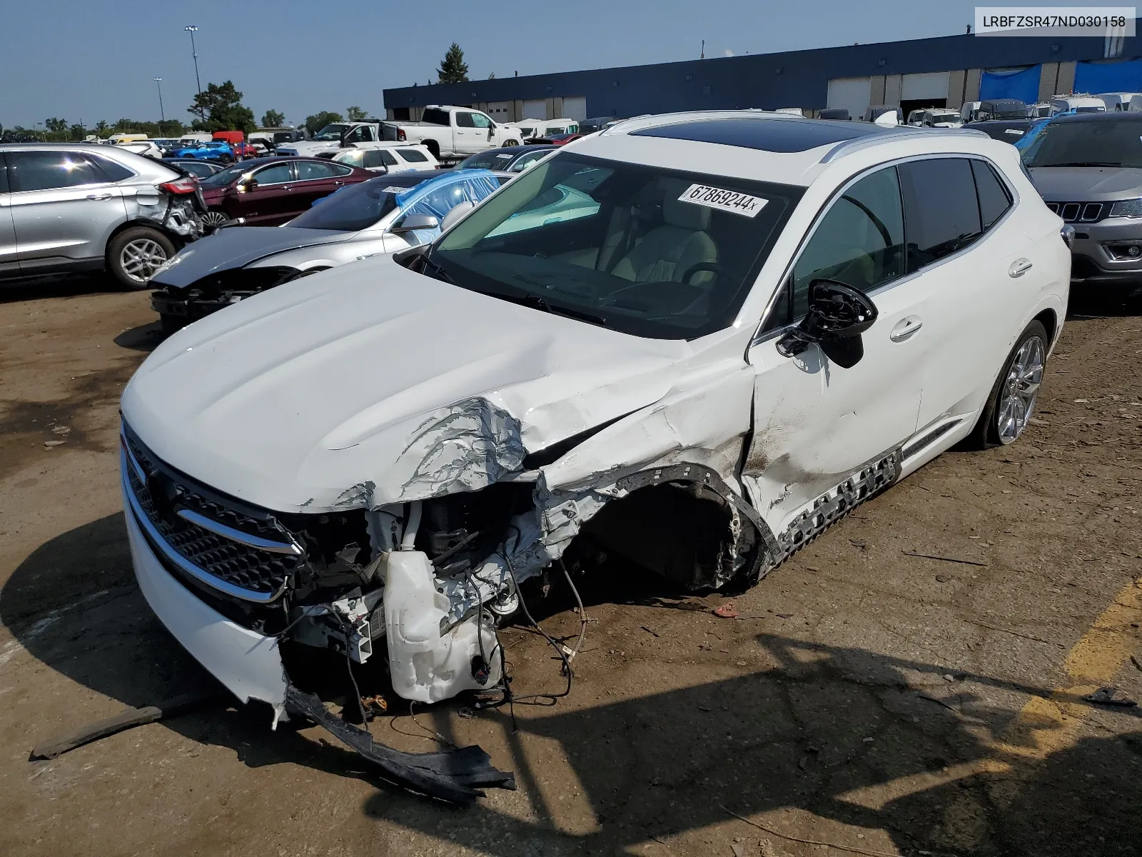 2022 Buick Envision Avenir VIN: LRBFZSR47ND030158 Lot: 67869244