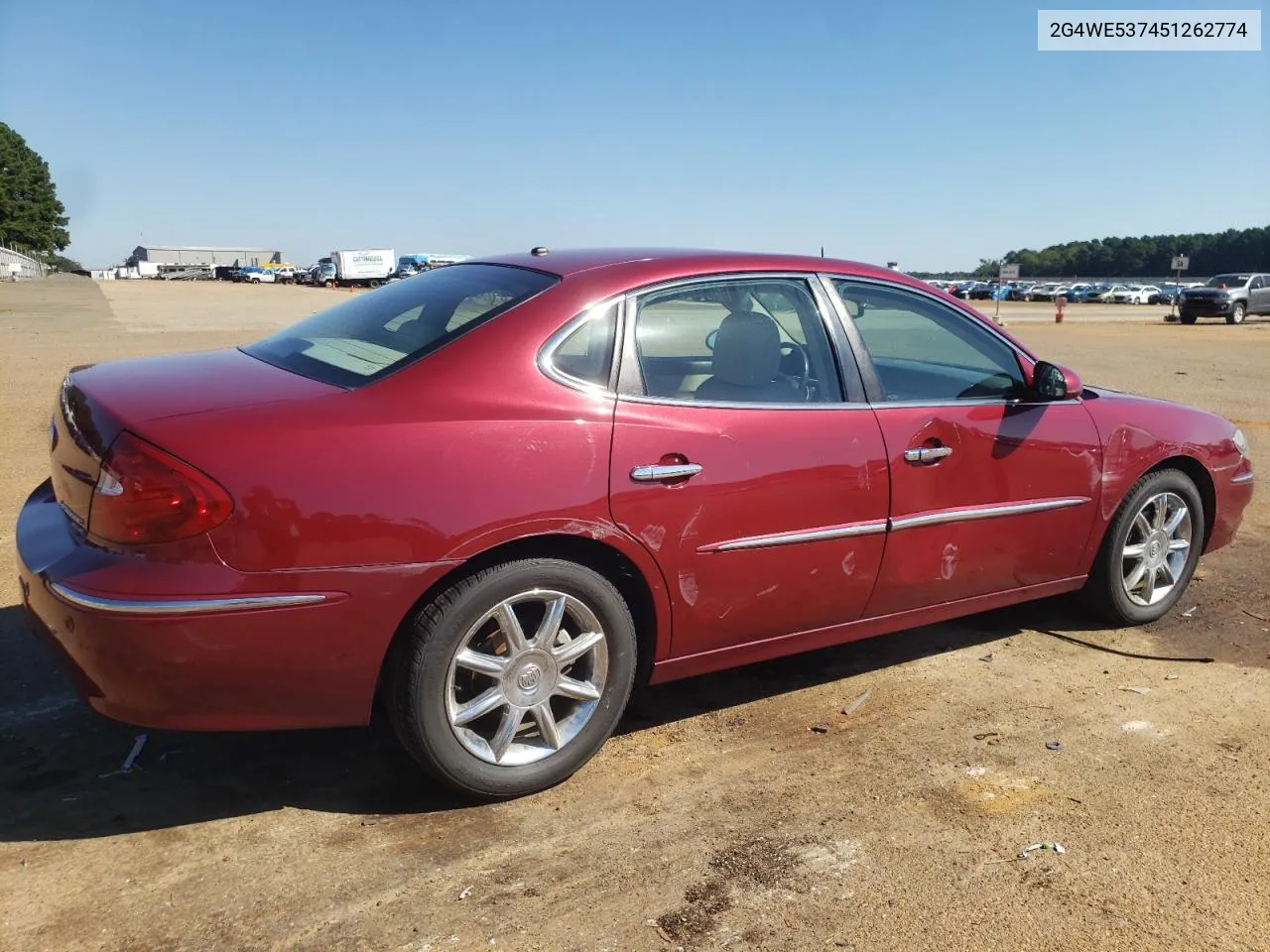 2005 Buick Lacrosse Cxs VIN: 2G4WE537451262774 Lot: 73215884