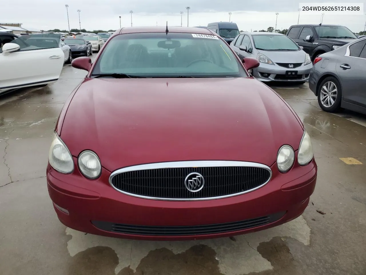 2005 Buick Lacrosse Cxl VIN: 2G4WD562651214308 Lot: 74478484