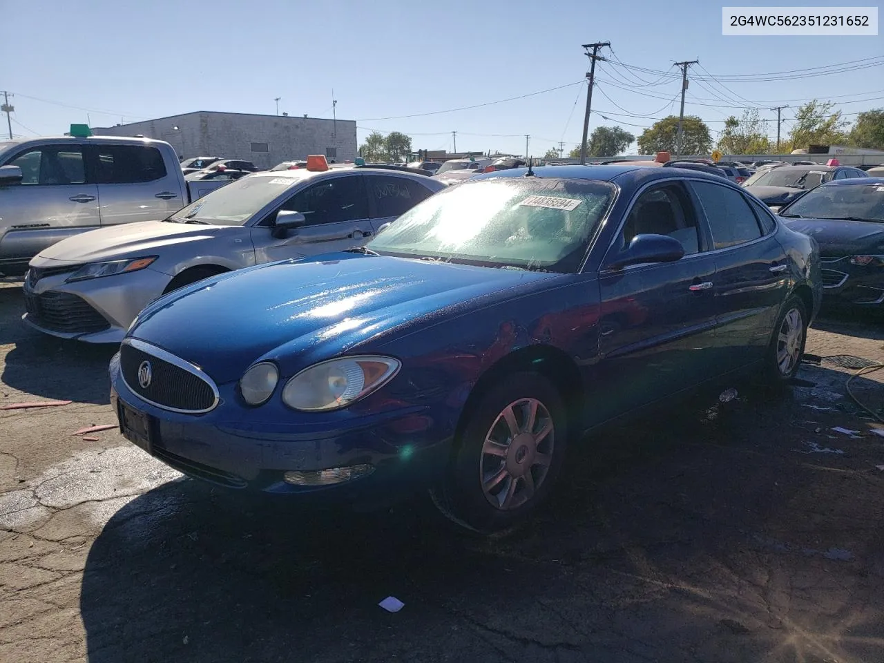 2005 Buick Lacrosse Cx VIN: 2G4WC562351231652 Lot: 74835594