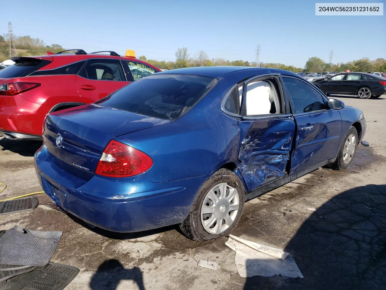 2005 Buick Lacrosse Cx VIN: 2G4WC562351231652 Lot: 74835594