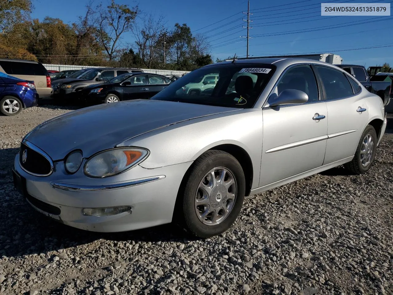 2005 Buick Lacrosse Cxl VIN: 2G4WD532451351879 Lot: 78848034