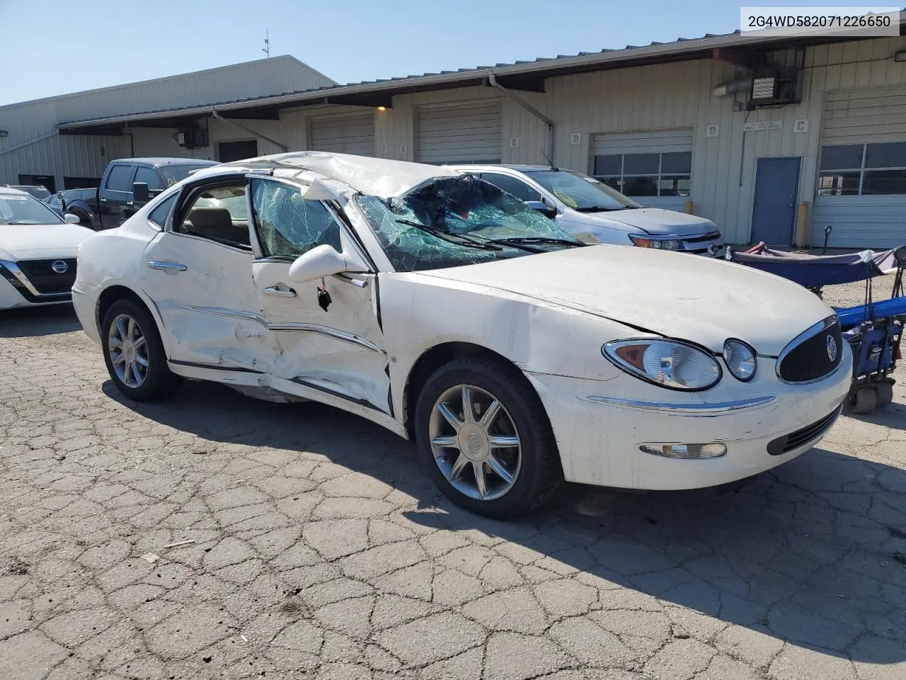 2007 Buick Lacrosse Cxl VIN: 2G4WD582071226650 Lot: 72391164