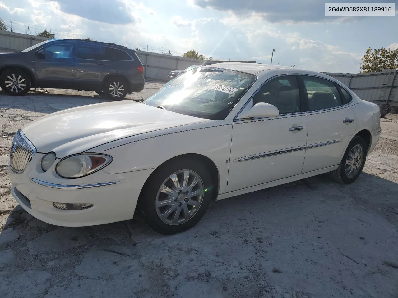 2008 Buick Lacrosse Cxl VIN: 2G4WD582X81189916 Lot: 70515174