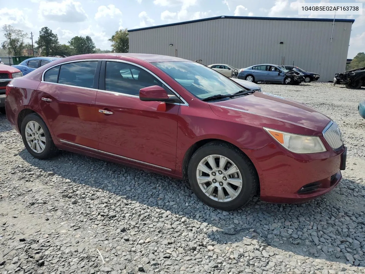 2010 Buick Lacrosse Cx VIN: 1G4GB5EG2AF163738 Lot: 72936594