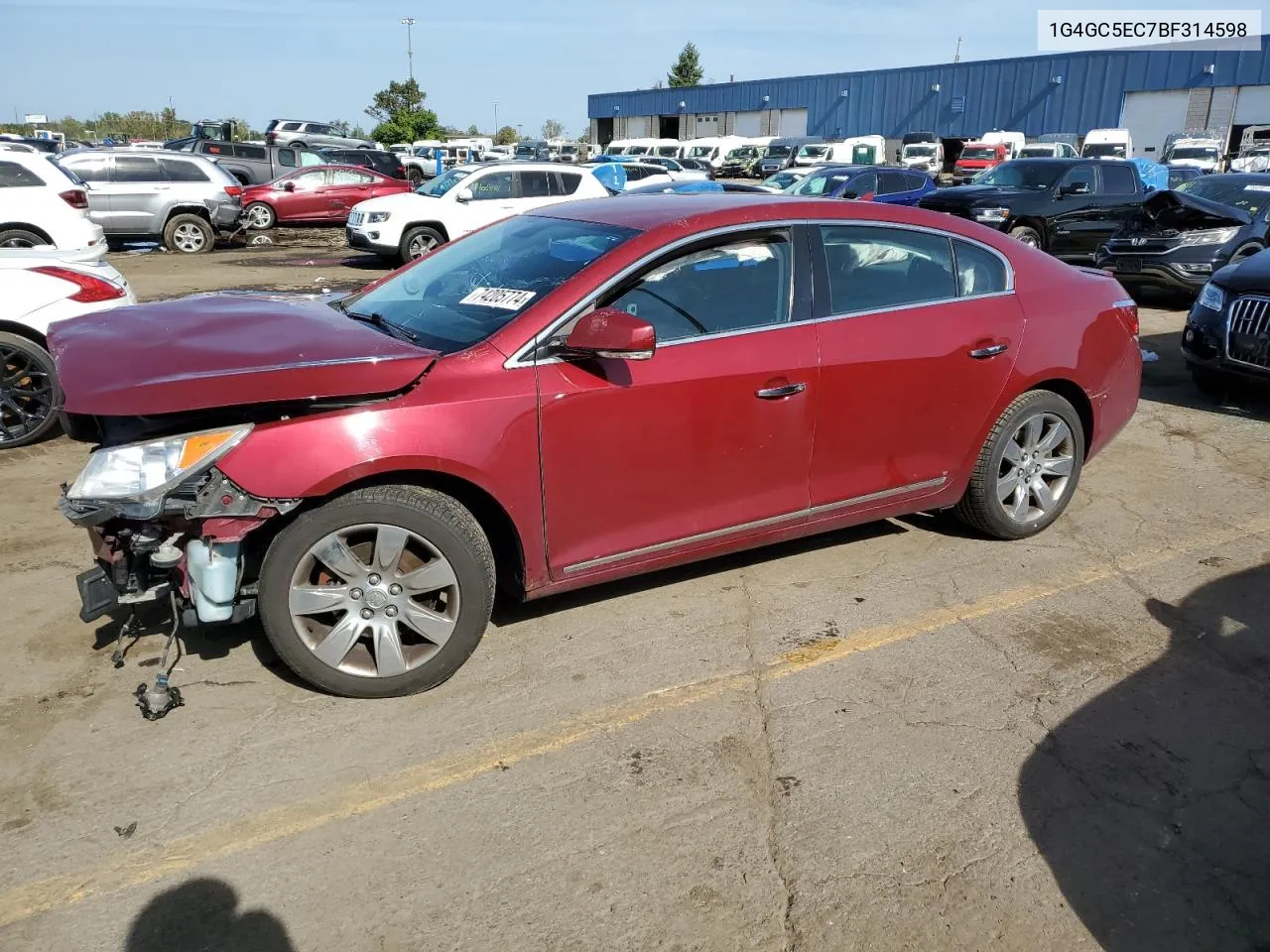 2011 Buick Lacrosse Cxl VIN: 1G4GC5EC7BF314598 Lot: 74205774