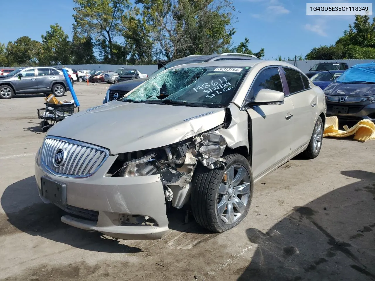 2012 Buick Lacrosse Premium VIN: 1G4GD5E35CF118349 Lot: 70313794