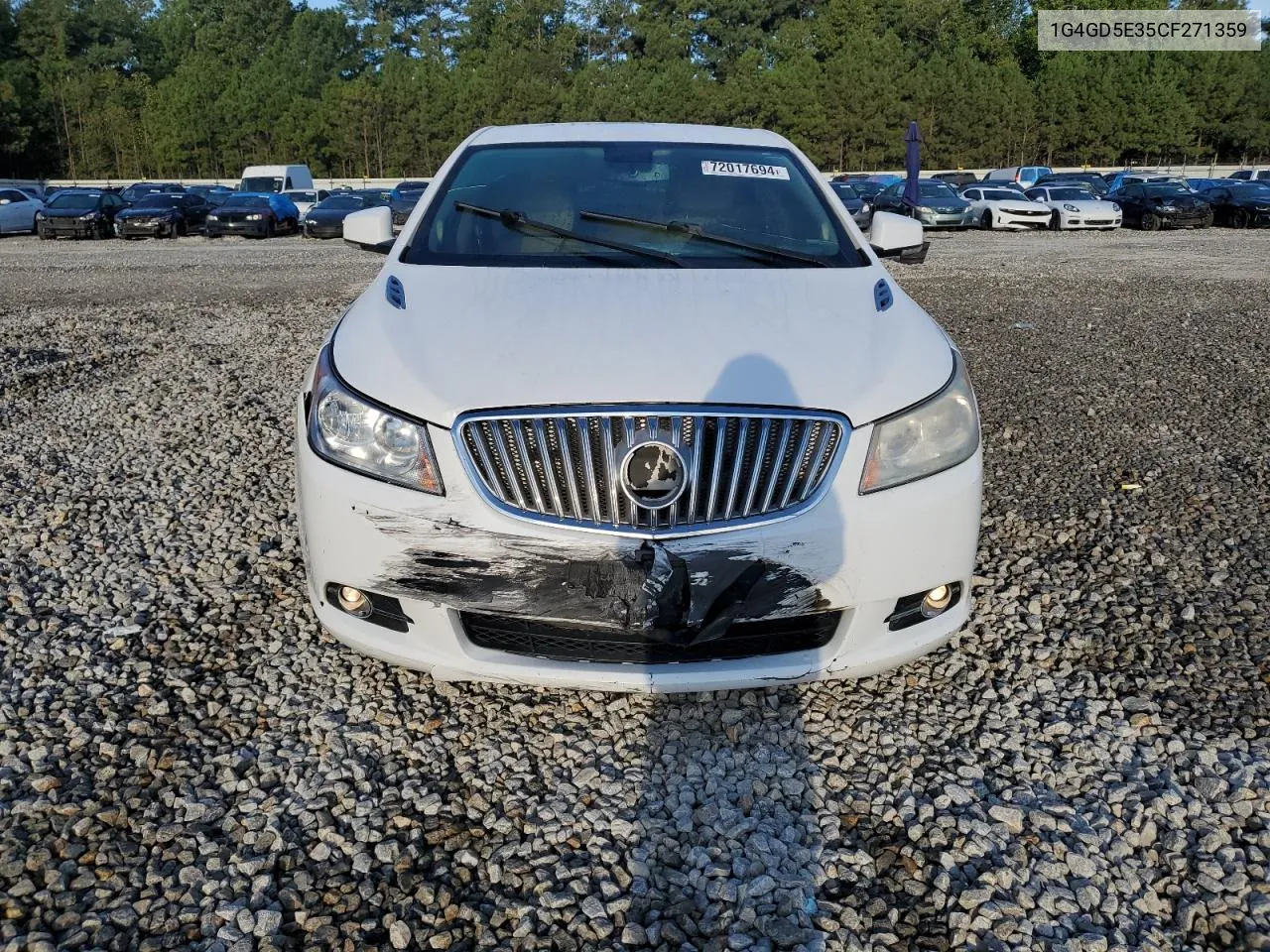 2012 Buick Lacrosse Premium VIN: 1G4GD5E35CF271359 Lot: 72017694