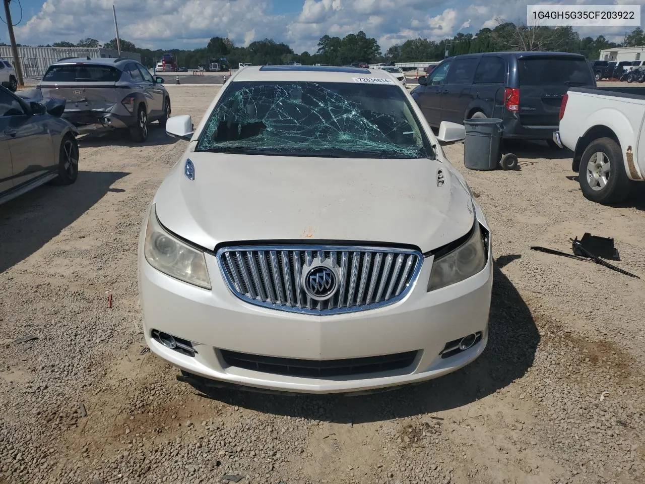 2012 Buick Lacrosse Premium VIN: 1G4GH5G35CF203922 Lot: 72834814