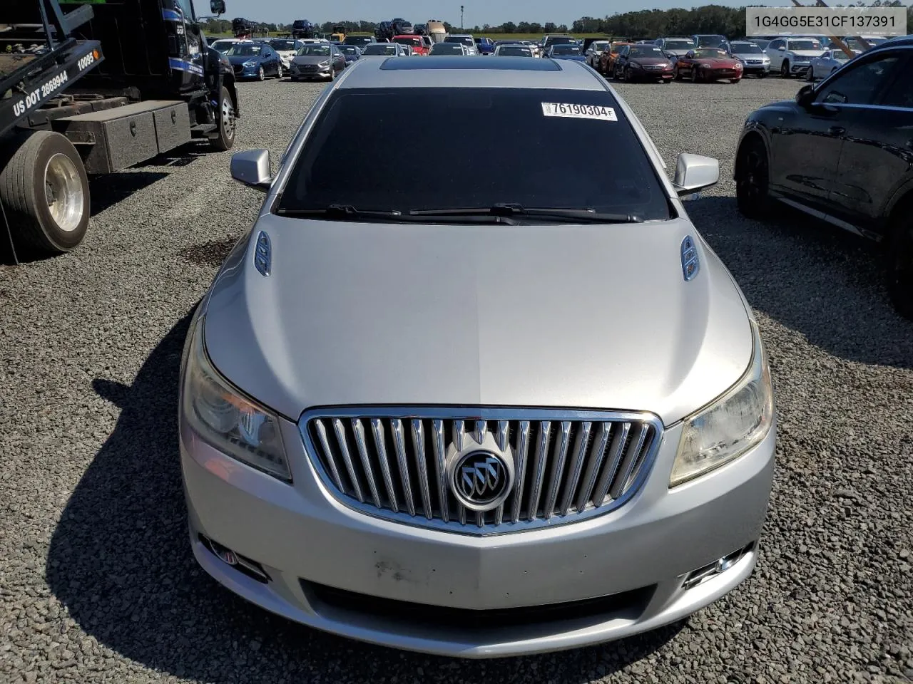 2012 Buick Lacrosse Premium VIN: 1G4GG5E31CF137391 Lot: 76190304