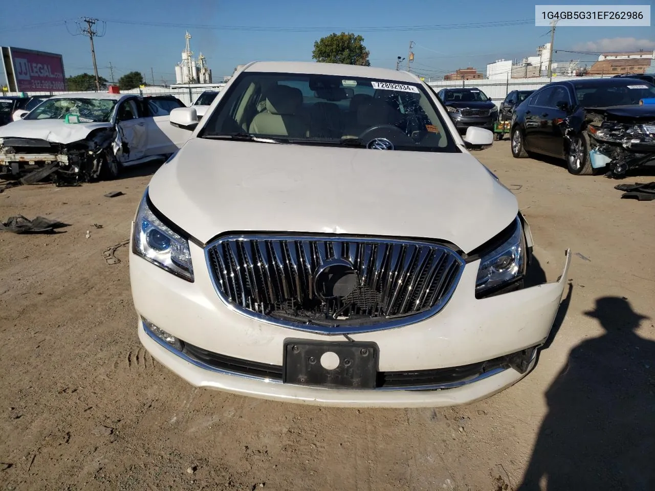 2014 Buick Lacrosse VIN: 1G4GB5G31EF262986 Lot: 72892934