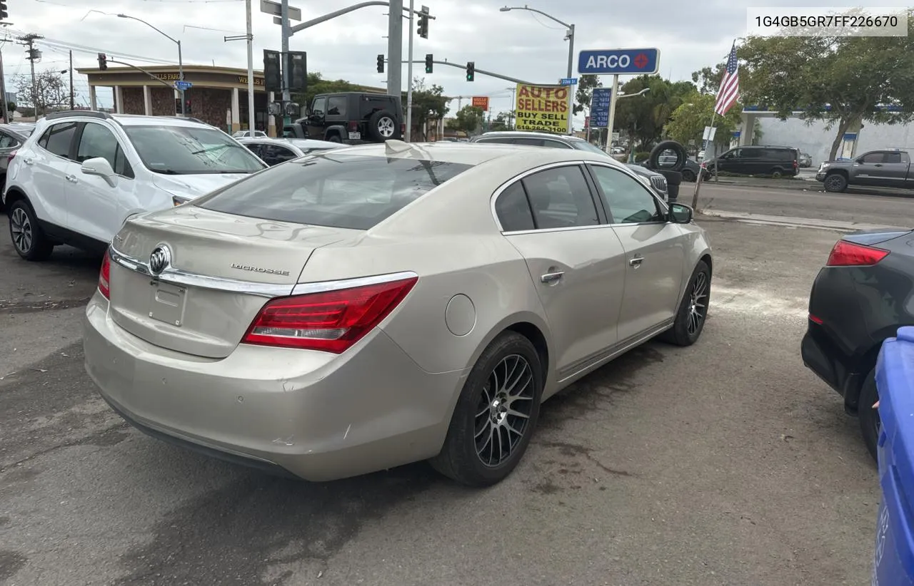 2015 Buick Lacrosse VIN: 1G4GB5GR7FF226670 Lot: 76600494