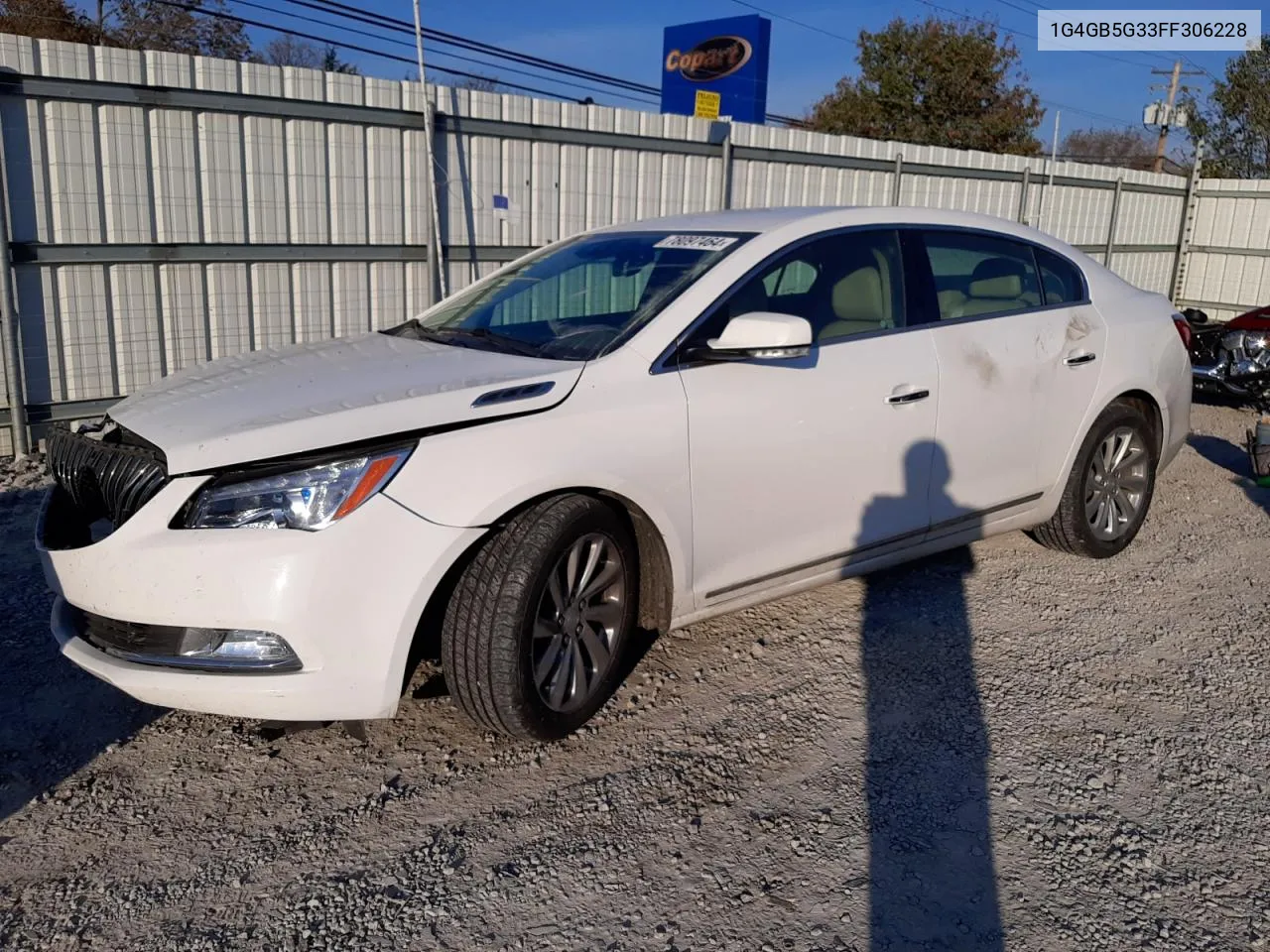 2015 Buick Lacrosse VIN: 1G4GB5G33FF306228 Lot: 78097464