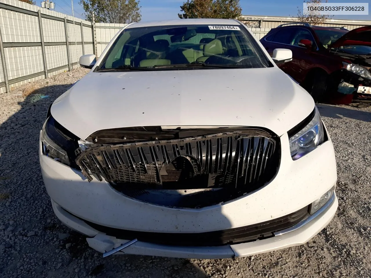 2015 Buick Lacrosse VIN: 1G4GB5G33FF306228 Lot: 78097464