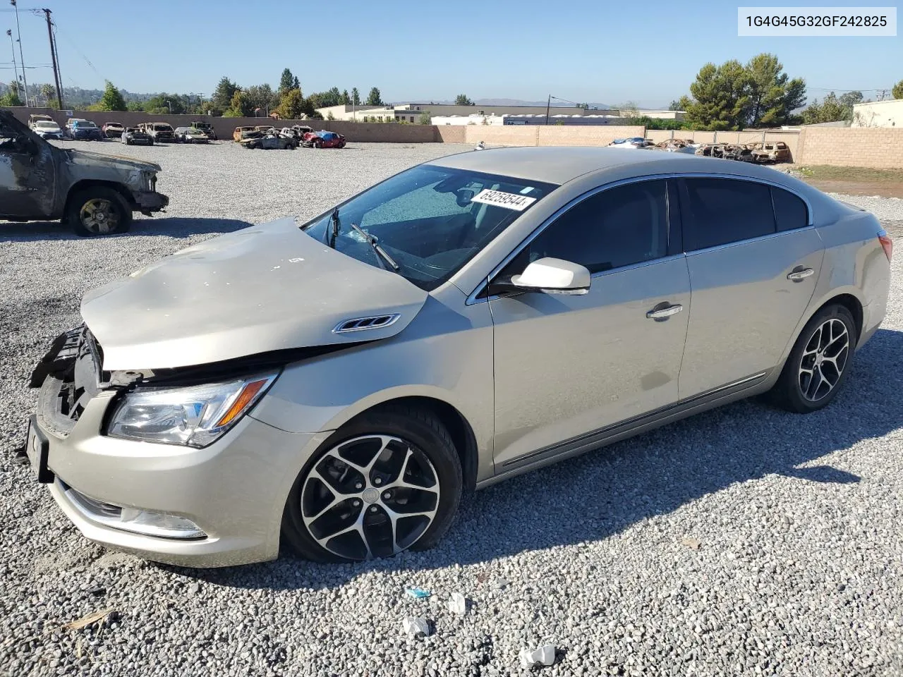 2016 Buick Lacrosse Sport Touring VIN: 1G4G45G32GF242825 Lot: 69259544