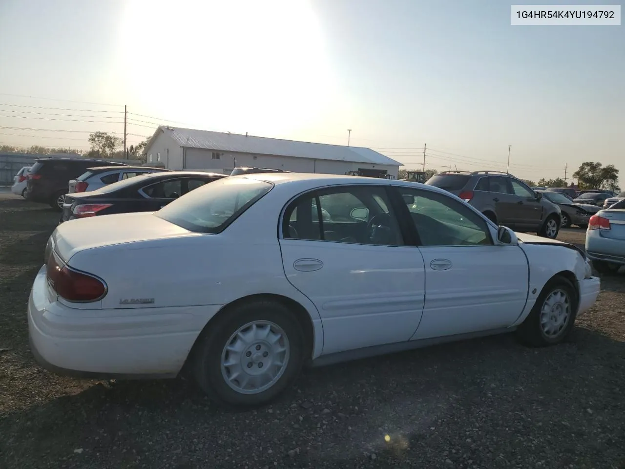 2000 Buick Lesabre Limited VIN: 1G4HR54K4YU194792 Lot: 74832204