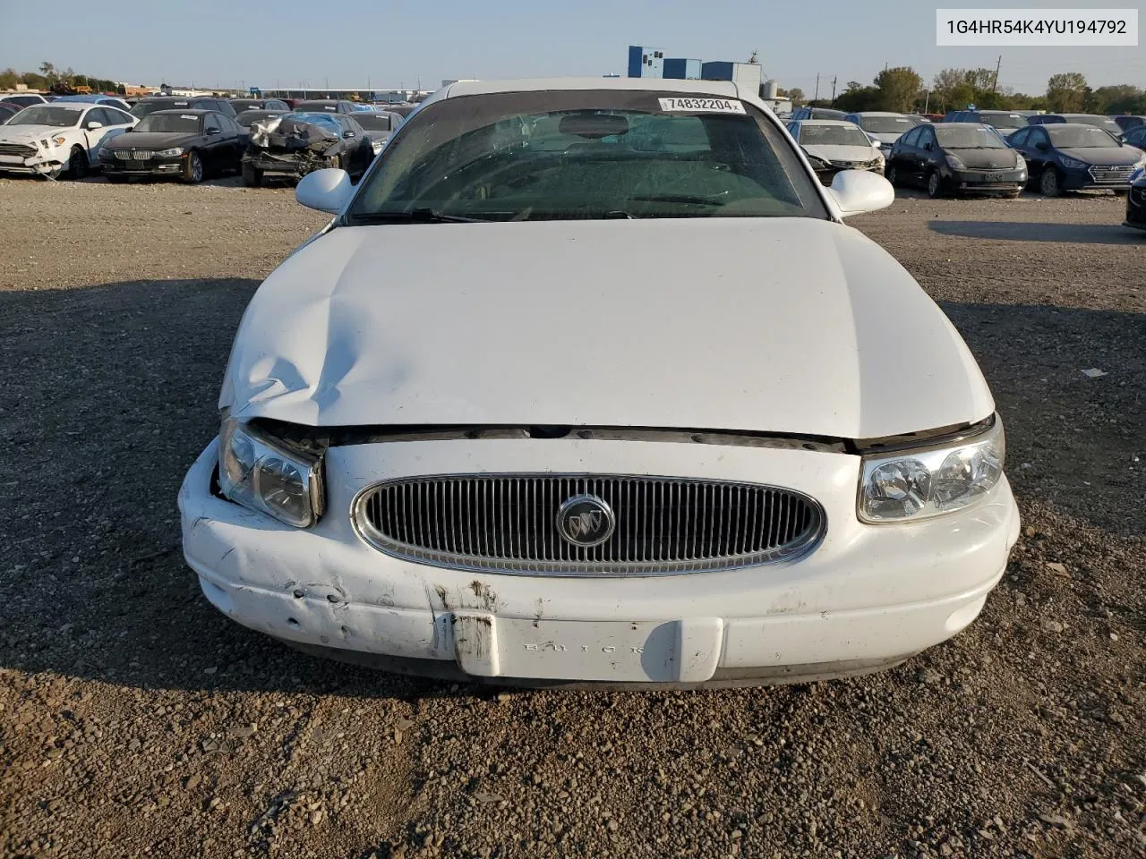 2000 Buick Lesabre Limited VIN: 1G4HR54K4YU194792 Lot: 74832204