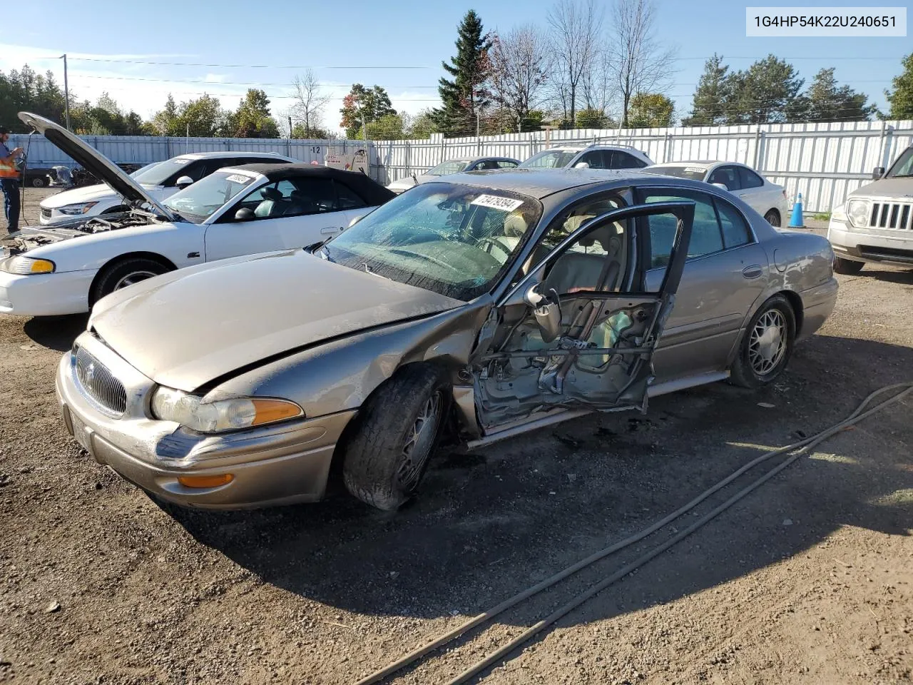 2002 Buick Lesabre Custom VIN: 1G4HP54K22U240651 Lot: 73479394