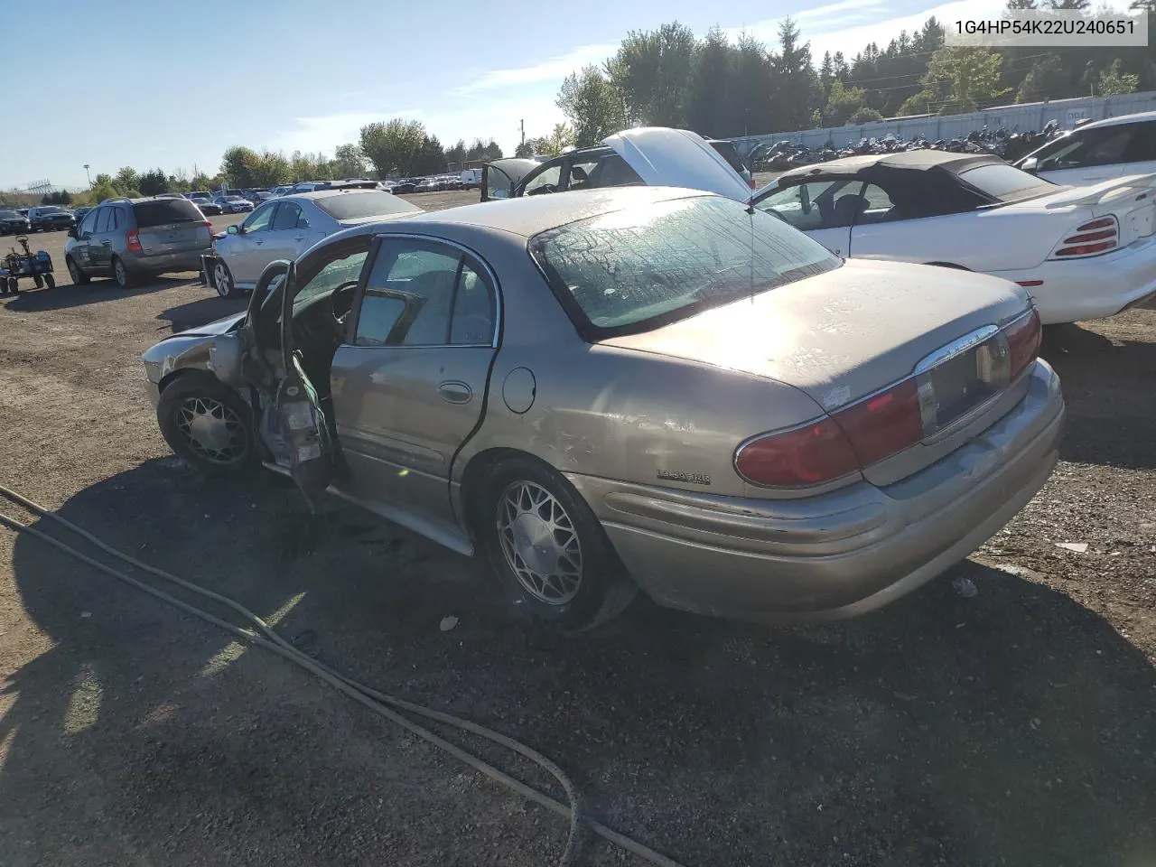 2002 Buick Lesabre Custom VIN: 1G4HP54K22U240651 Lot: 73479394