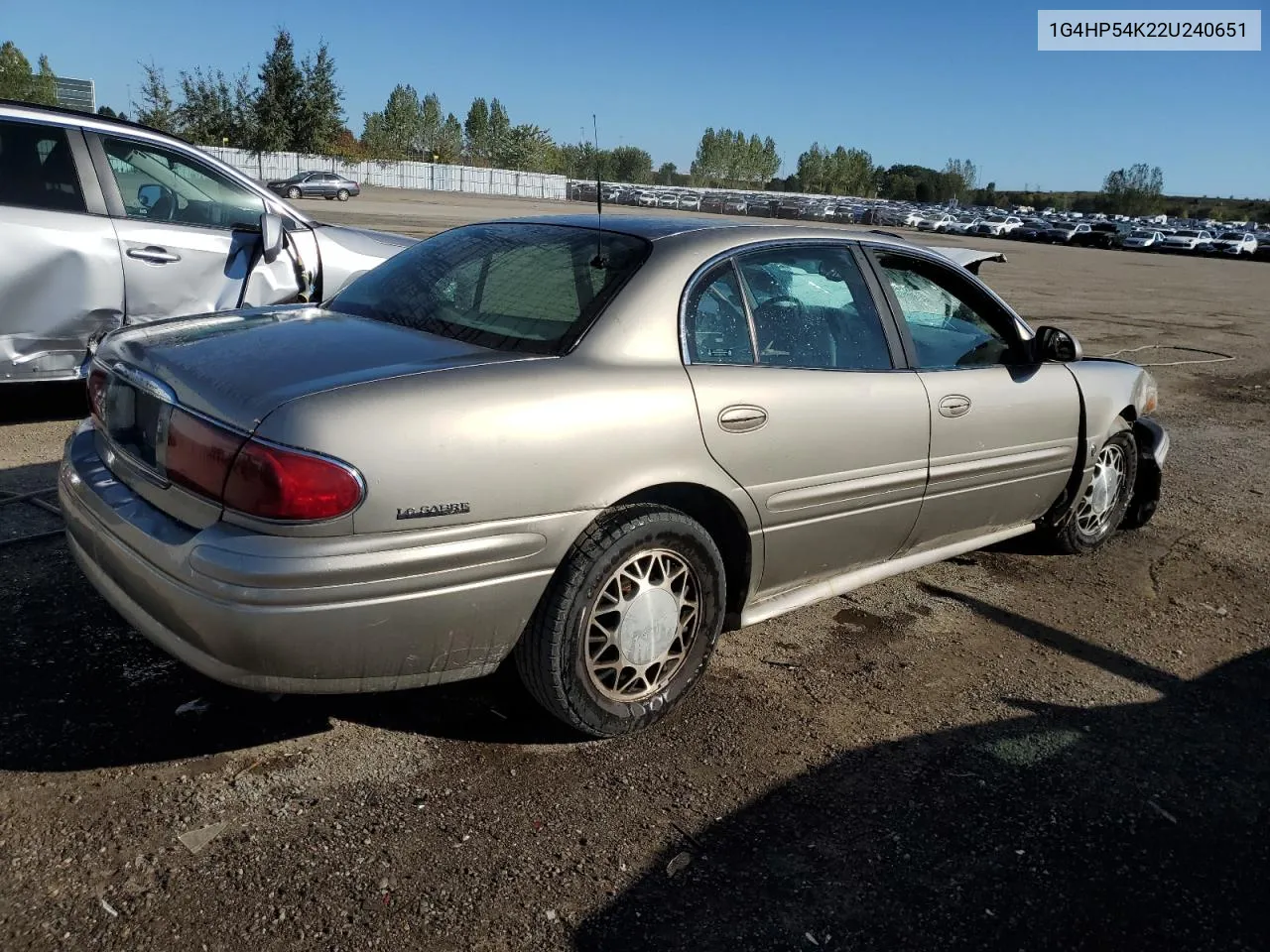 2002 Buick Lesabre Custom VIN: 1G4HP54K22U240651 Lot: 73479394