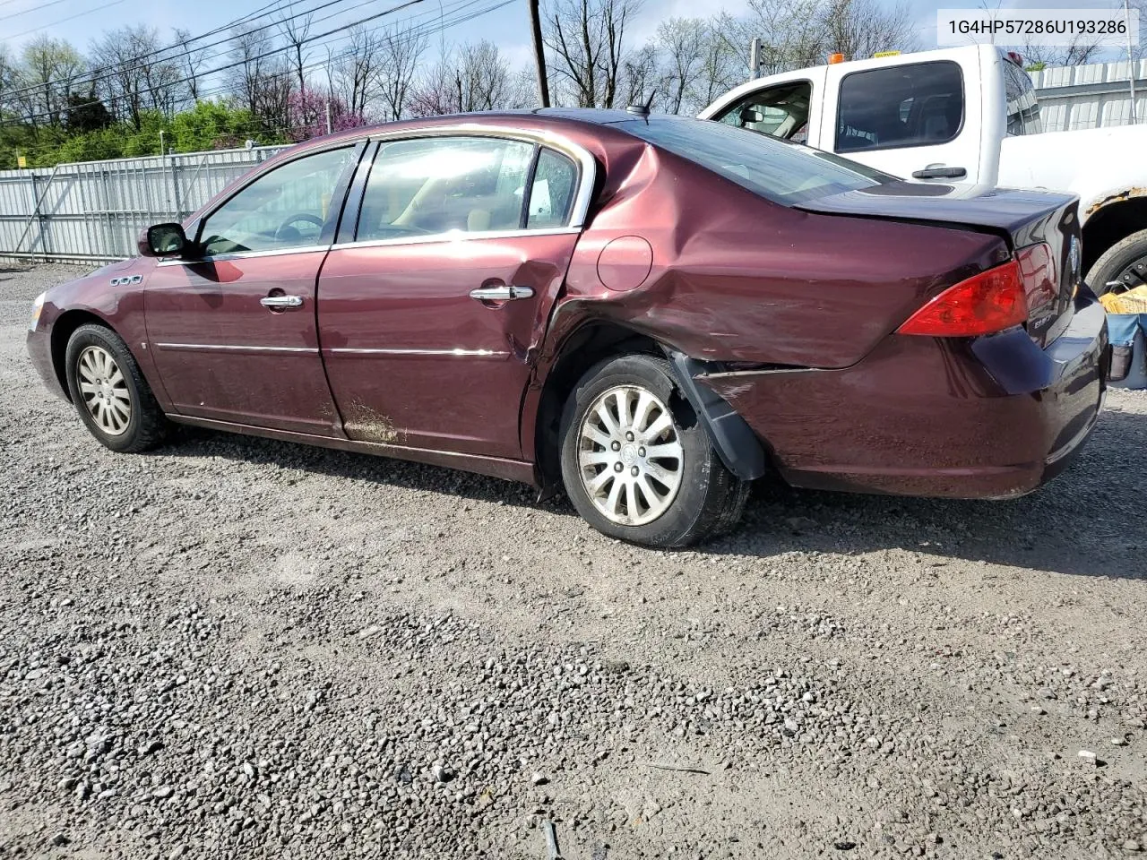 2006 Buick Lucerne Cx VIN: 1G4HP57286U193286 Lot: 48831834