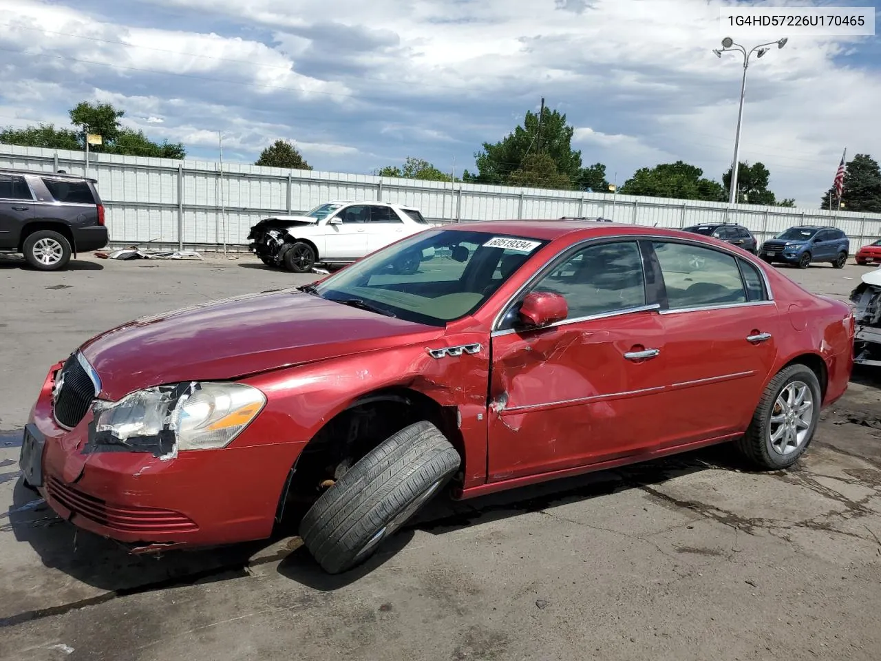 2006 Buick Lucerne Cxl VIN: 1G4HD57226U170465 Lot: 60519334