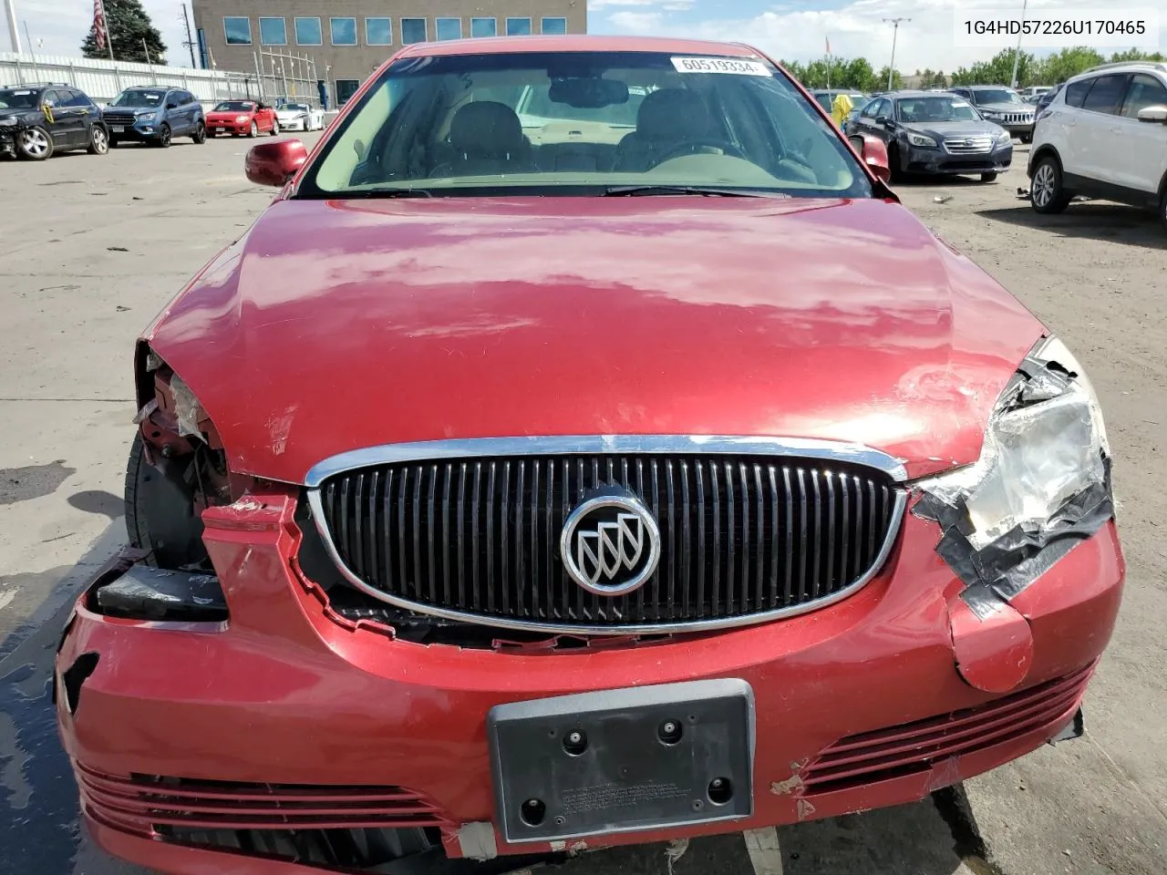 2006 Buick Lucerne Cxl VIN: 1G4HD57226U170465 Lot: 60519334