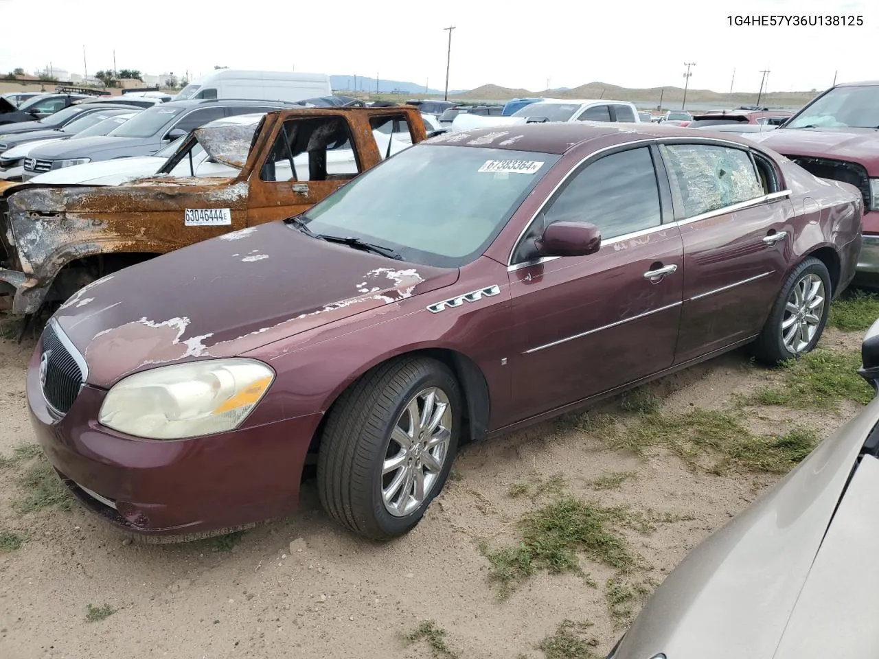 2006 Buick Lucerne Cxs VIN: 1G4HE57Y36U138125 Lot: 67383364