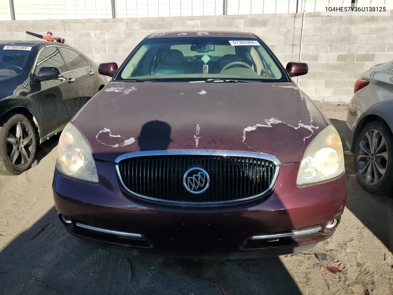 2006 Buick Lucerne Cxs VIN: 1G4HE57Y36U138125 Lot: 67383364