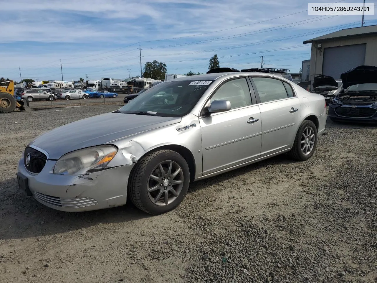 2006 Buick Lucerne Cxl VIN: 1G4HD57286U243791 Lot: 71401184