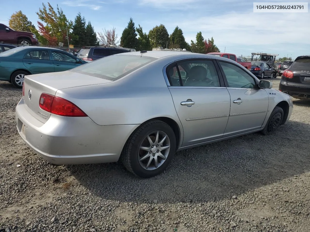 2006 Buick Lucerne Cxl VIN: 1G4HD57286U243791 Lot: 71401184