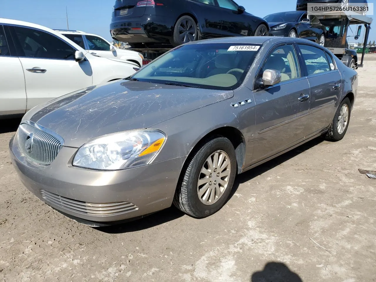 2006 Buick Lucerne Cx VIN: 1G4HP57266U163381 Lot: 75161954