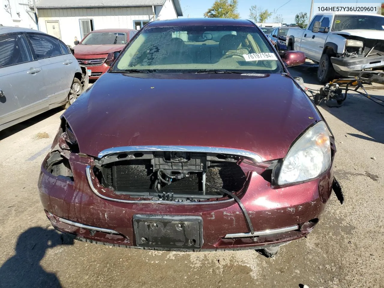 2006 Buick Lucerne Cxs VIN: 1G4HE57Y36U209601 Lot: 76197194