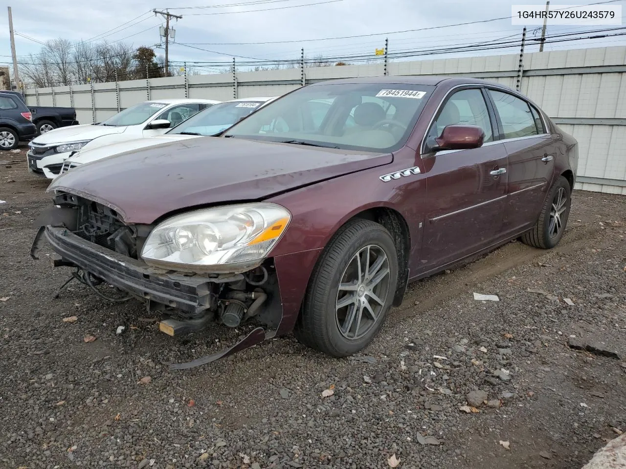 2006 Buick Lucerne Cxl VIN: 1G4HR57Y26U243579 Lot: 78451944