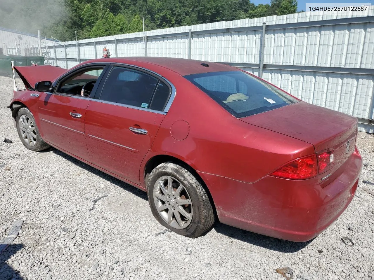 2007 Buick Lucerne Cxl VIN: 1G4HD57257U122587 Lot: 62710474