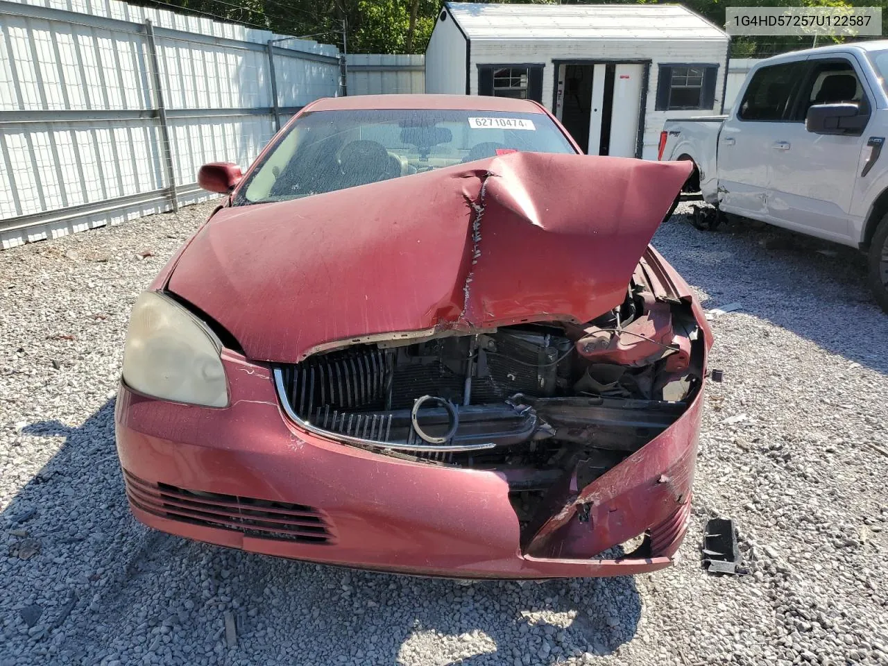 2007 Buick Lucerne Cxl VIN: 1G4HD57257U122587 Lot: 62710474