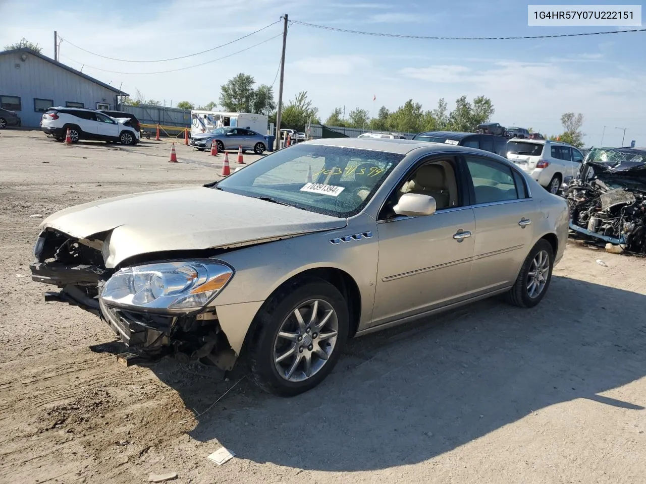 2007 Buick Lucerne Cxl VIN: 1G4HR57Y07U222151 Lot: 70391394