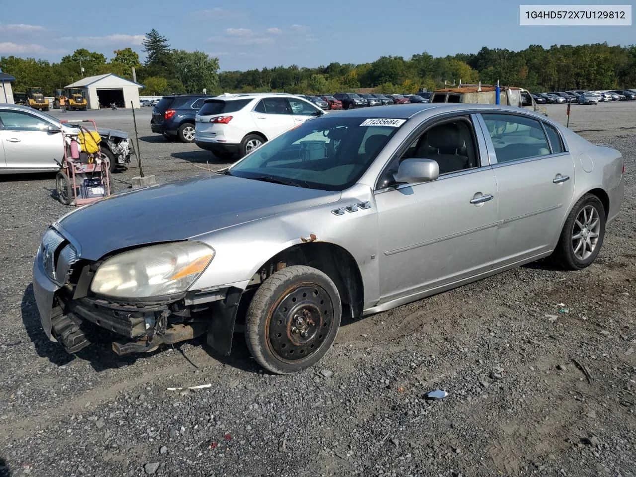 2007 Buick Lucerne Cxl VIN: 1G4HD572X7U129812 Lot: 71235684