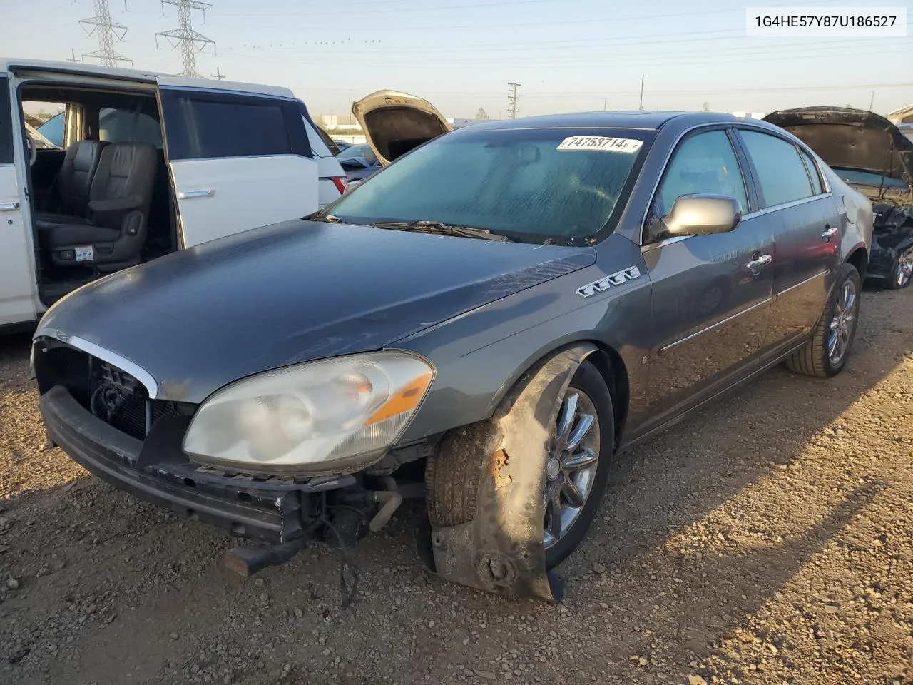 2007 Buick Lucerne Cxs VIN: 1G4HE57Y87U186527 Lot: 74753714