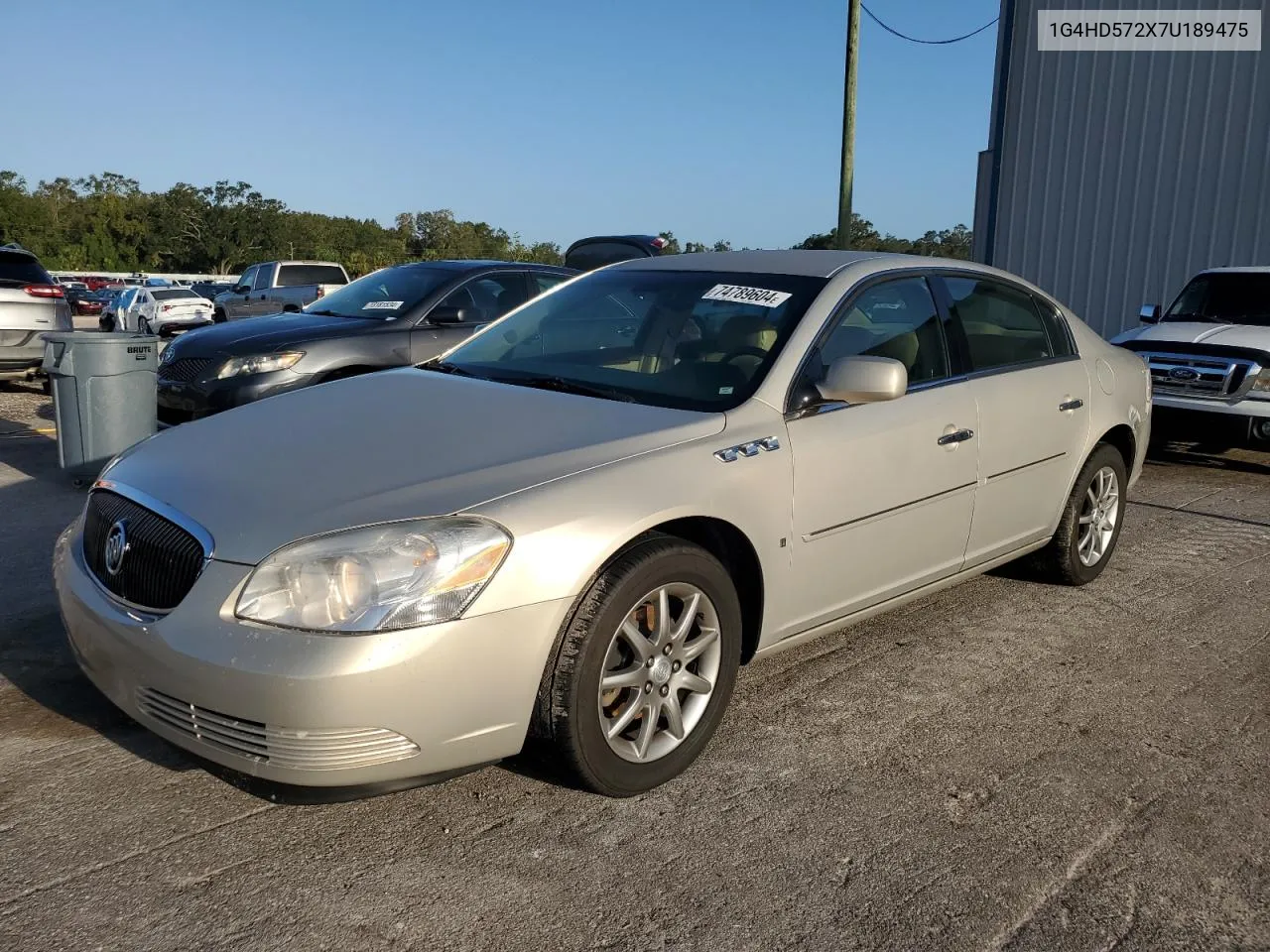 2007 Buick Lucerne Cxl VIN: 1G4HD572X7U189475 Lot: 74789604