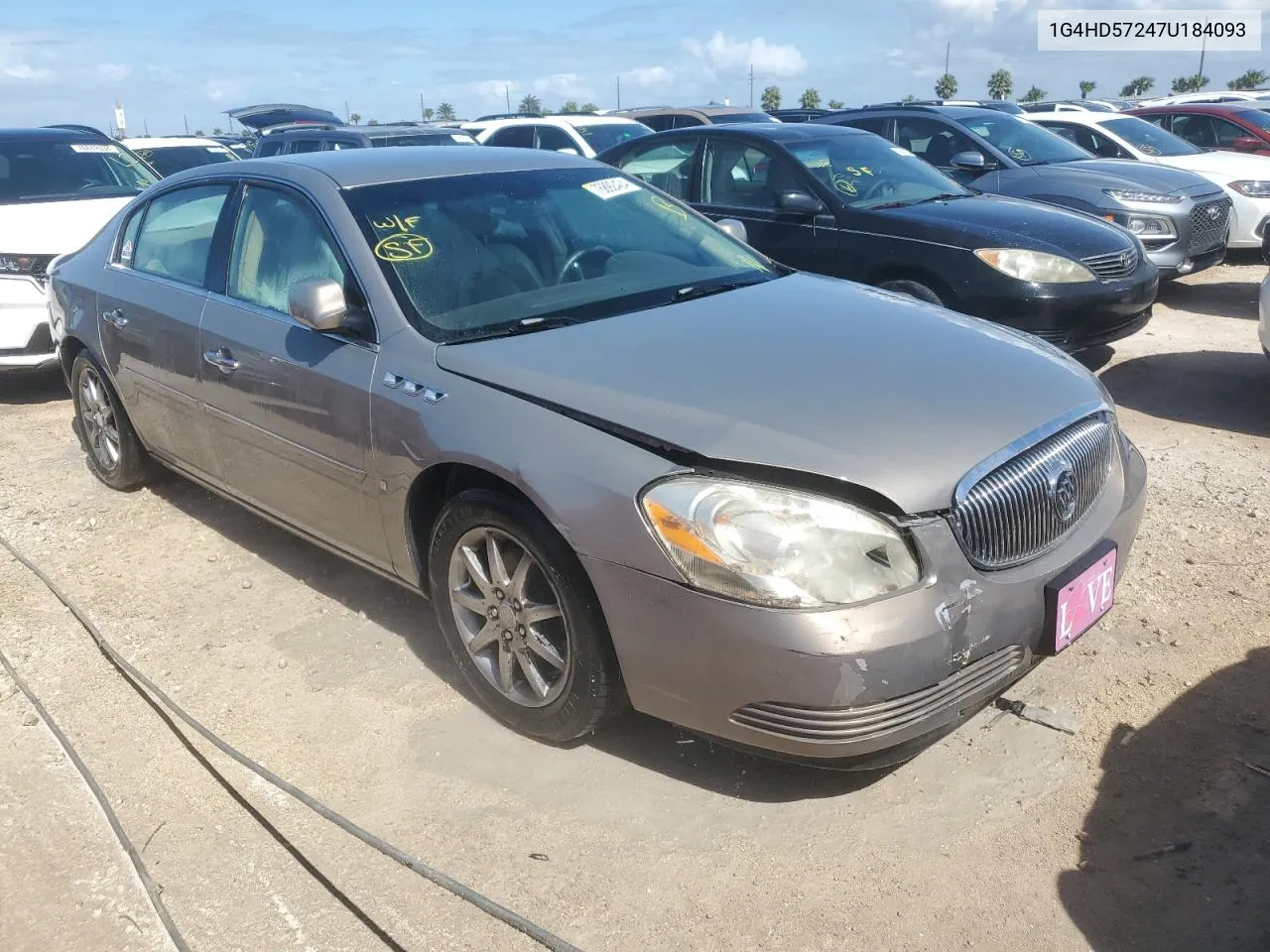 2007 Buick Lucerne Cxl VIN: 1G4HD57247U184093 Lot: 76892424