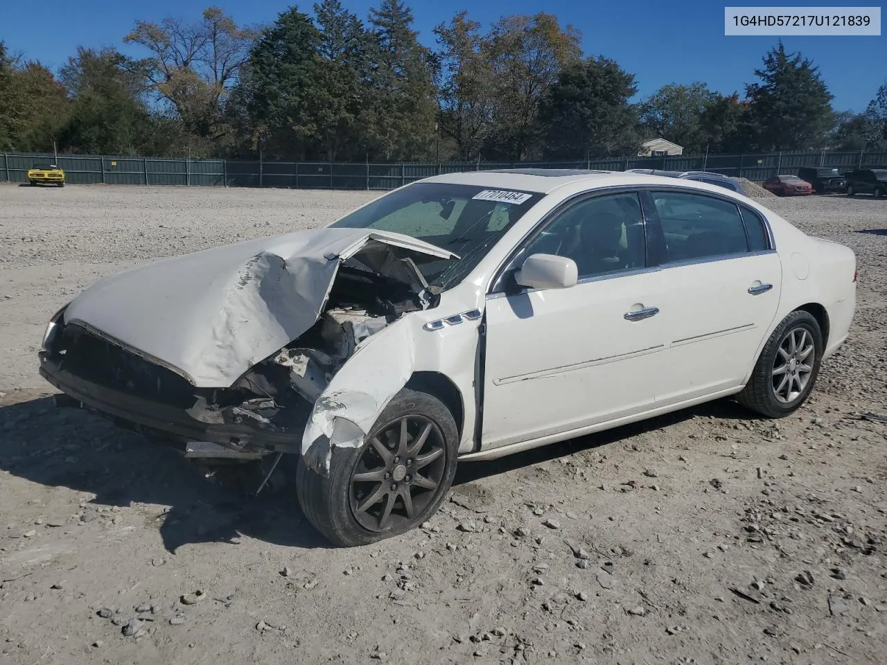 2007 Buick Lucerne Cxl VIN: 1G4HD57217U121839 Lot: 77010464