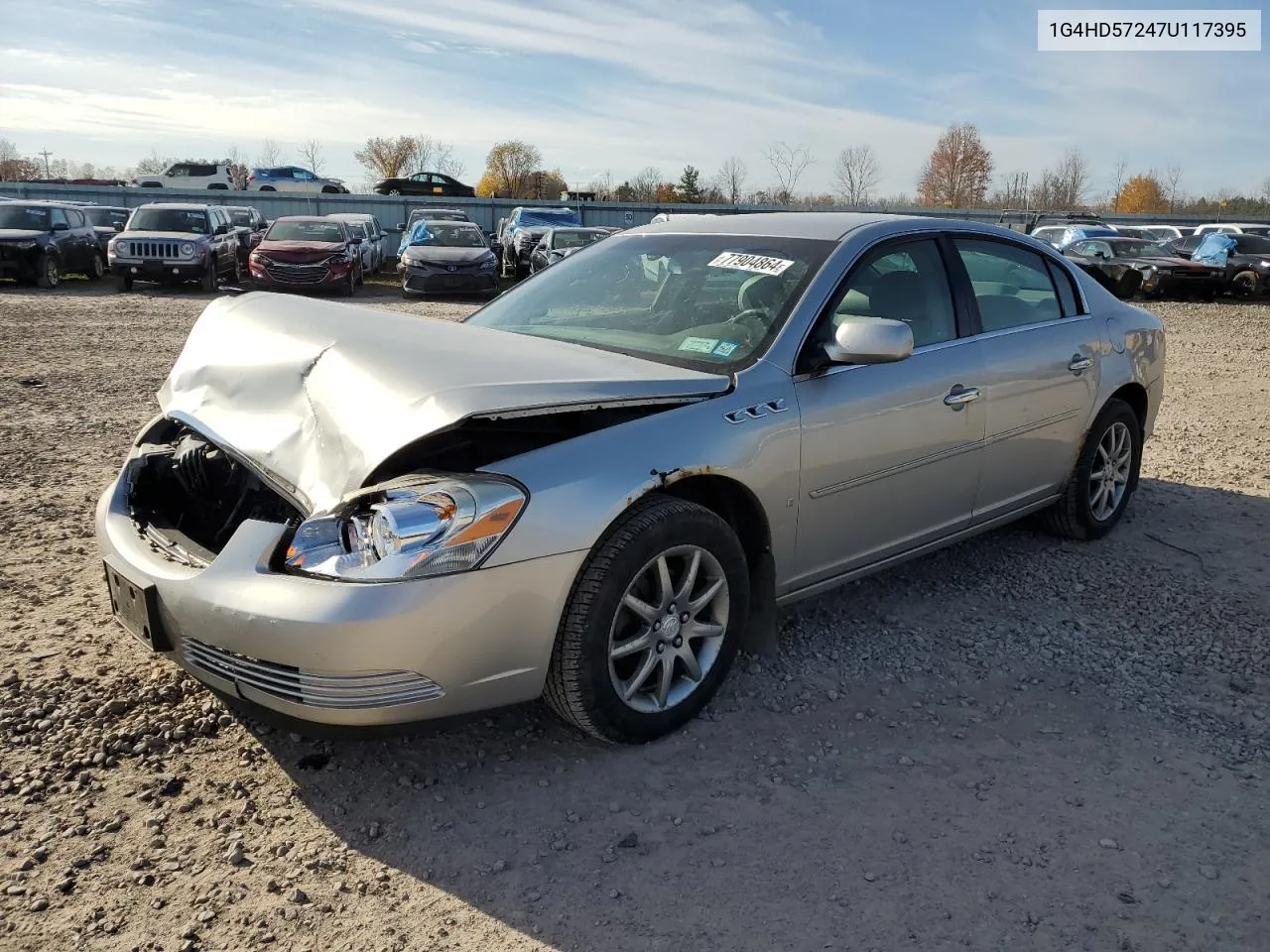 2007 Buick Lucerne Cxl VIN: 1G4HD57247U117395 Lot: 77904864