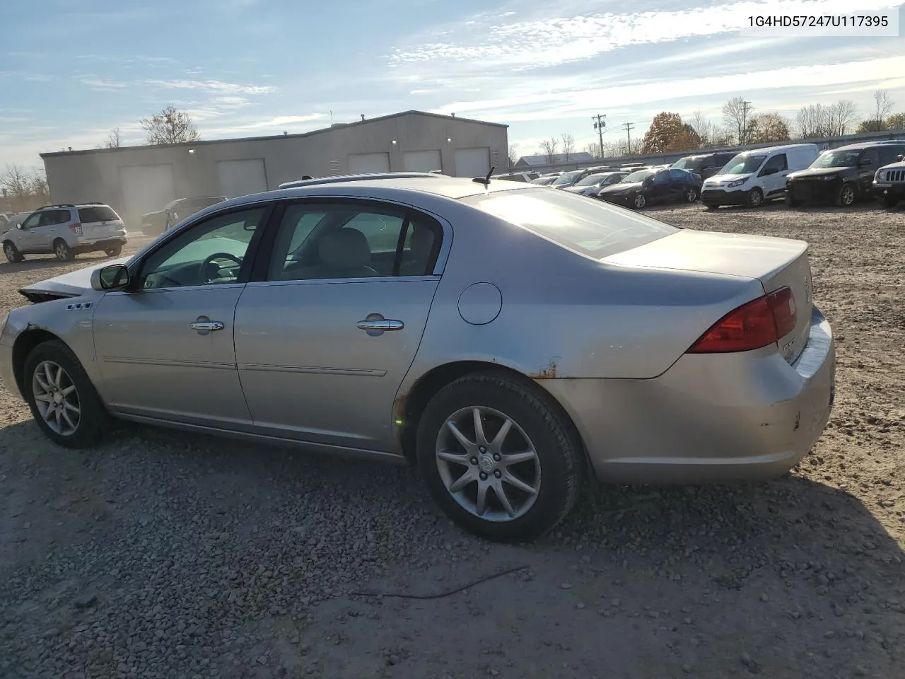 2007 Buick Lucerne Cxl VIN: 1G4HD57247U117395 Lot: 77904864