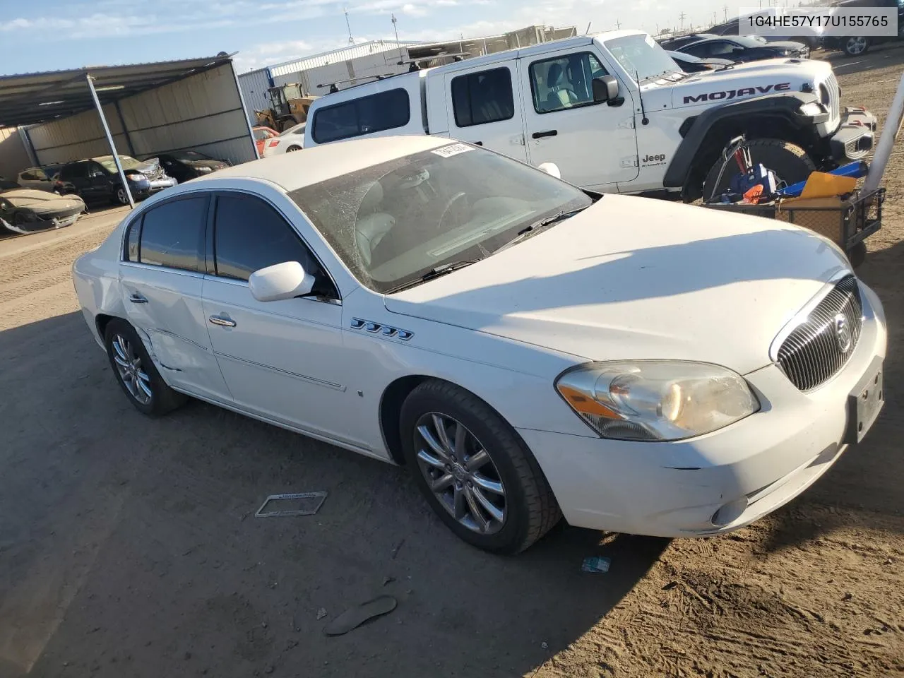 2007 Buick Lucerne Cxs VIN: 1G4HE57Y17U155765 Lot: 78412584